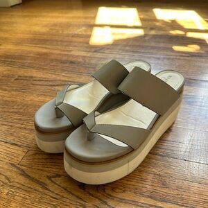 Women's Platform Sandals in Taupe by Naked Feet Women’s 8